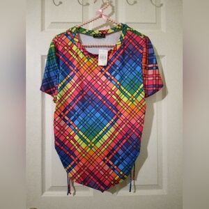 (Clearance) Julia colorful runched top